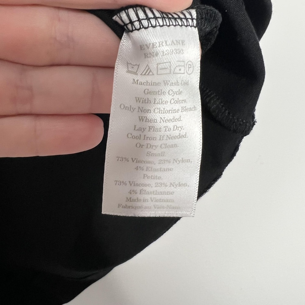Everlane Skirt Womens Small Black Knit Pencil Pull On Stretch Knee Length - Picture 7 of 8